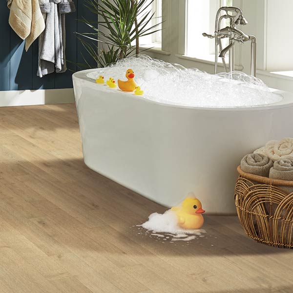 waterproof hardwood flooring in bathroom